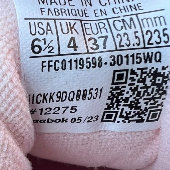 Reebok Classic Leather Lace-Up Sneakers – Size 6.5 | Triple Pink - Picture 7 of 7